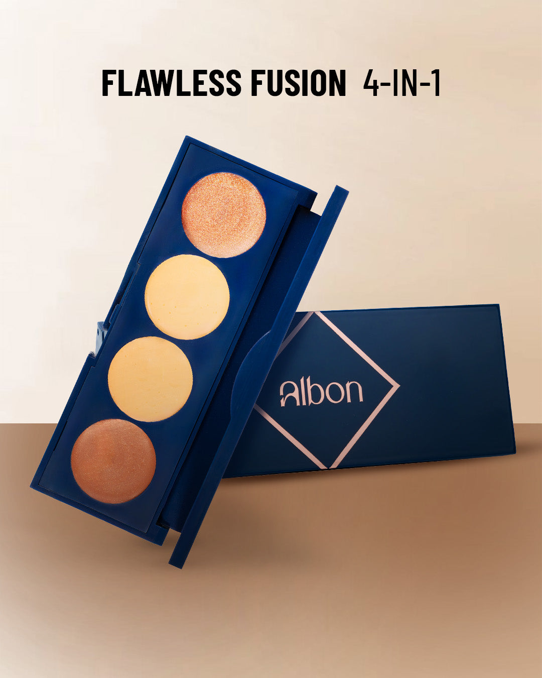 Flawless Fusion 4IN1 - Conceal, Cover, Contour & Glow – Mousse Base Foundation (Dual Shade)