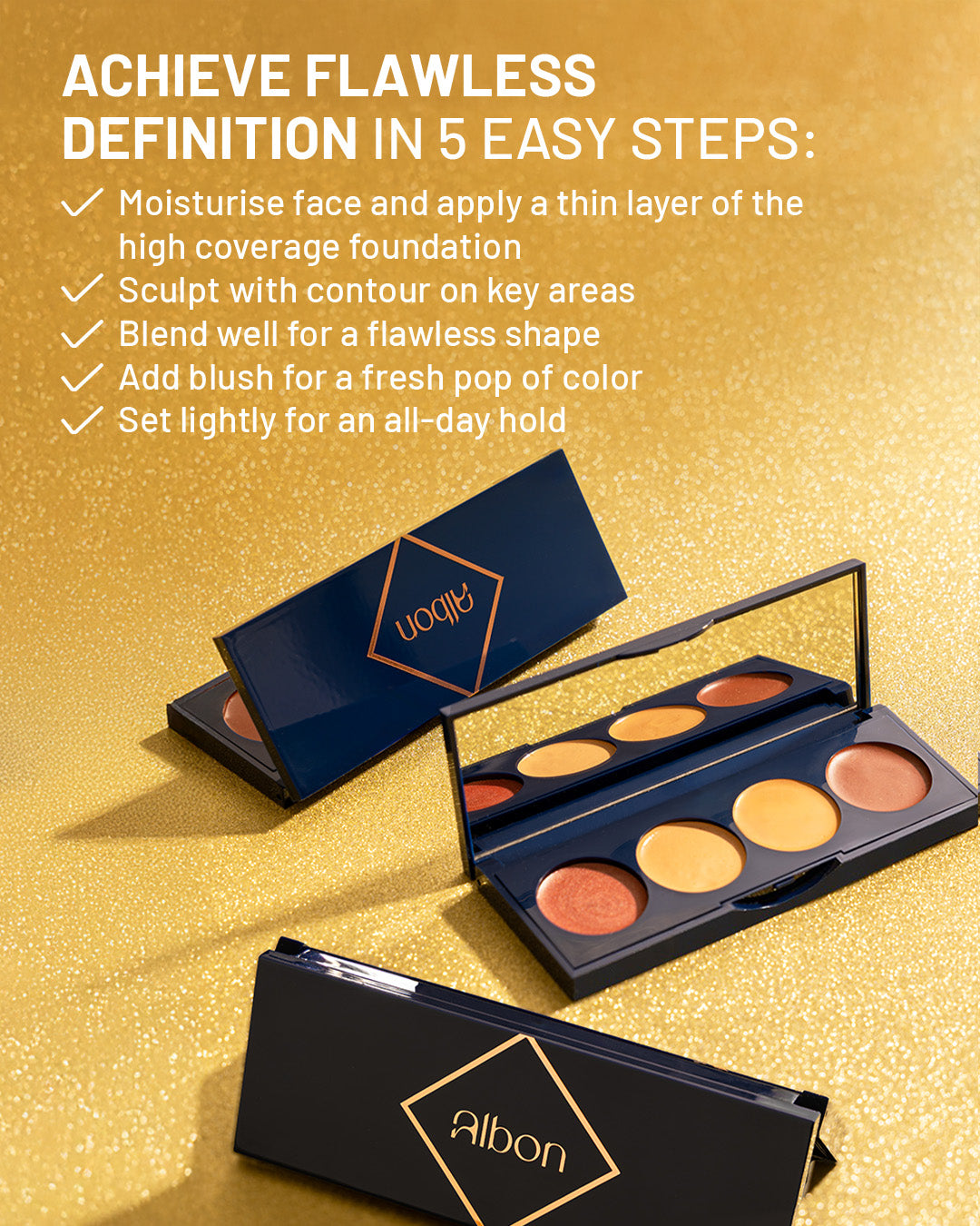 Flawless Fusion 4IN1 - Conceal, Cover, Contour & Glow – Mousse Base Foundation (Dual Shade)