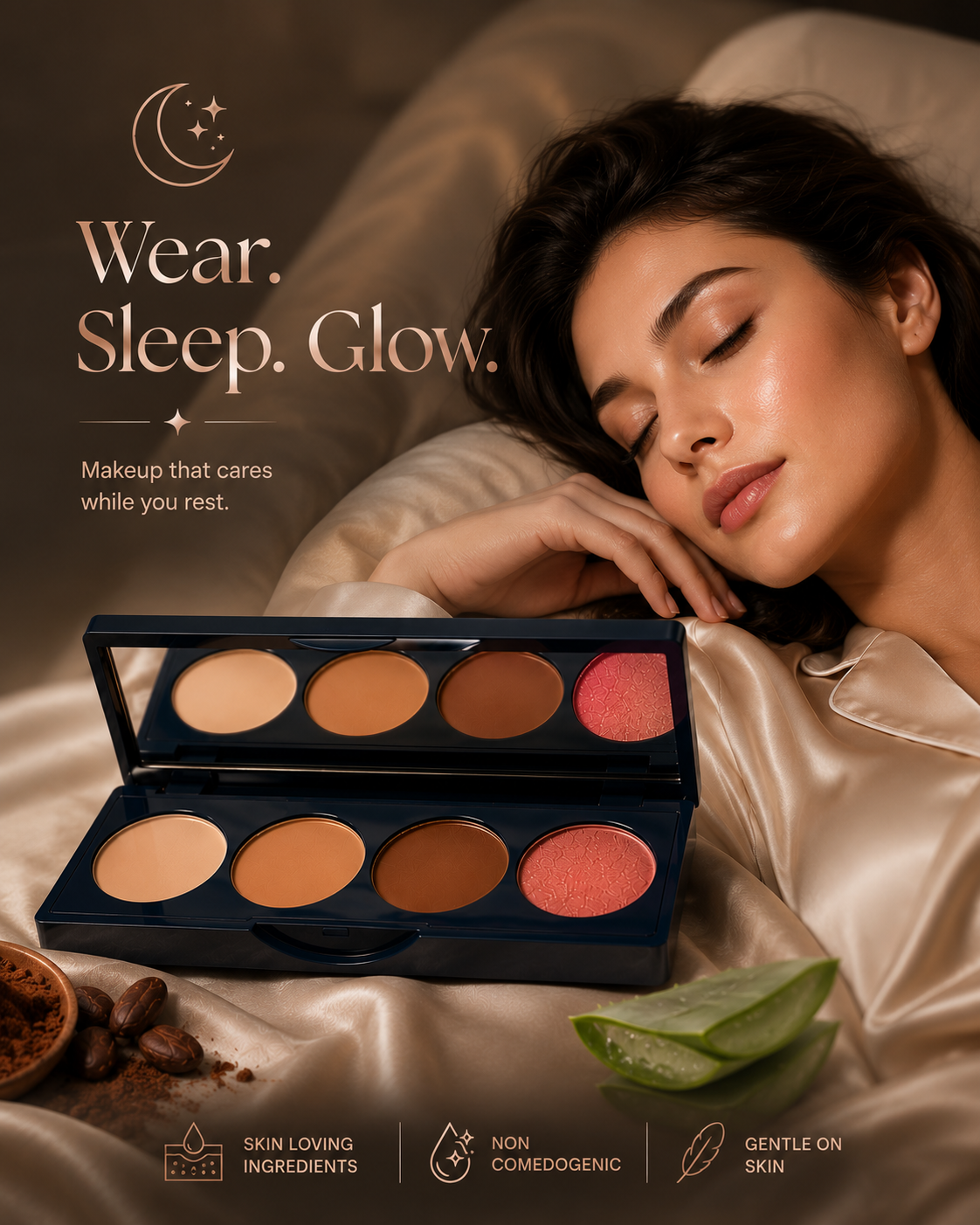 Flawless Fusion 4-In-1  Dual Shade Foundation(Warm And Cool Tone), Contour & Blush